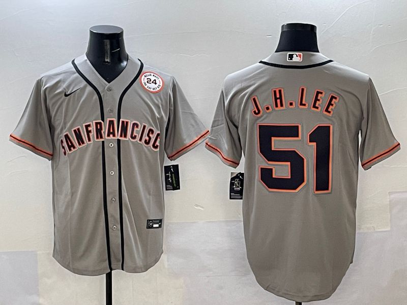 Men San Francisco Giants #51 J.H.Lee Grey Game Nike 2025 MLB Jersey style 37->san francisco giants->MLB Jersey